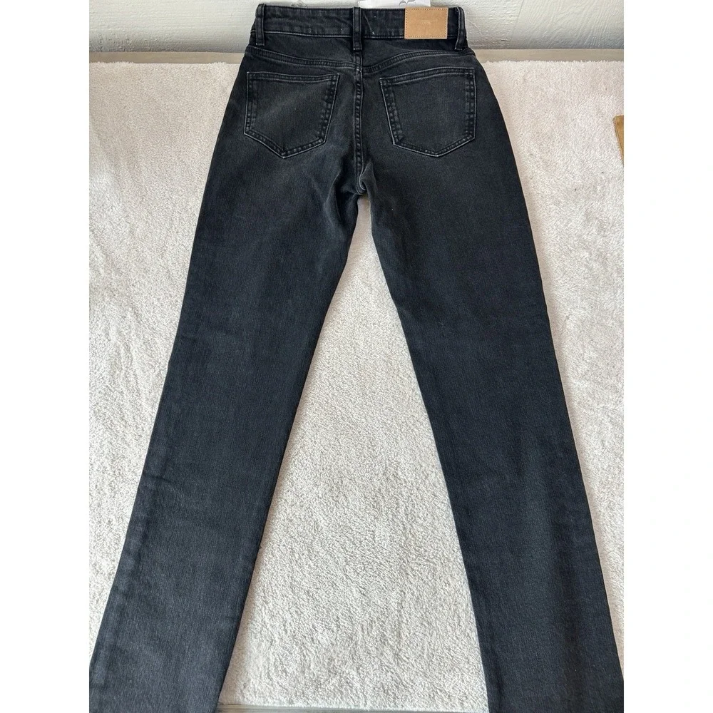 Zara Womens The‎ Skinny Jean With Split Hem Black/Gray Wash Size 2